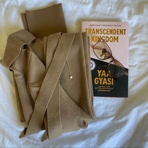 Ann Taylor Tan Turtleneck Sweater Dress M